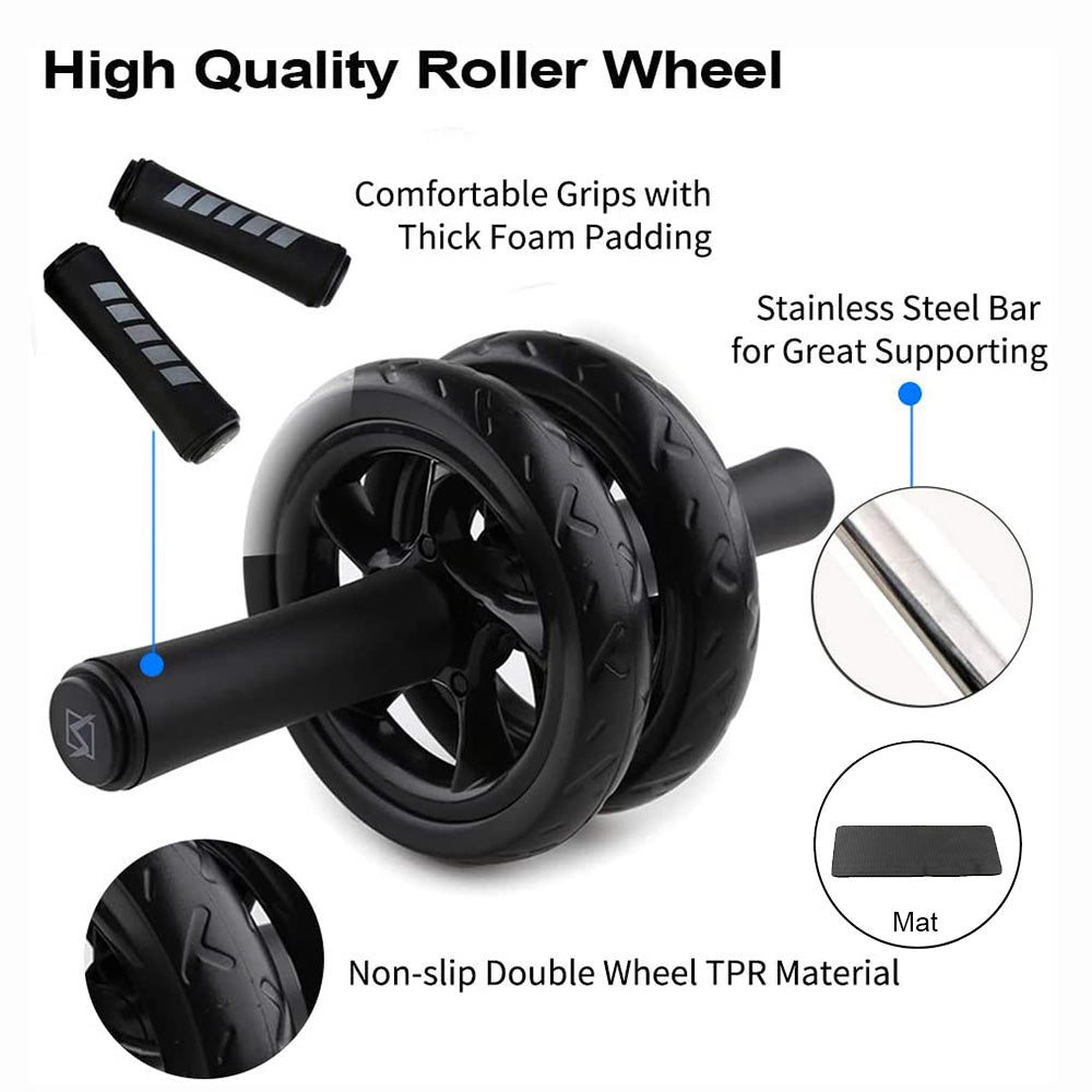 Pro Ab Roller - Premium Abdominal Workout Wheel with Non-Slip Mat Product Description: