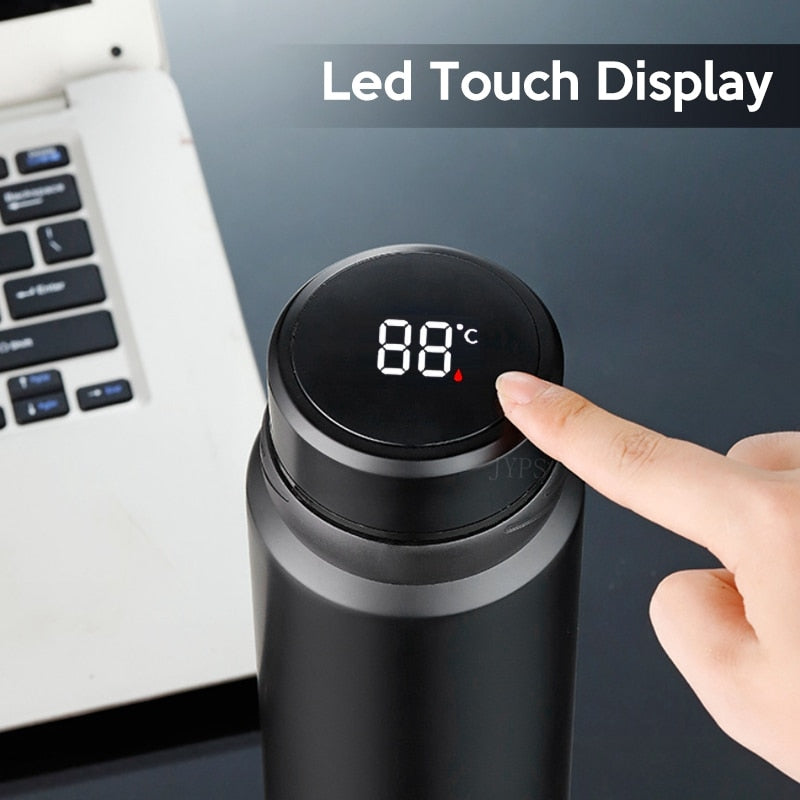 ThermoGuard 1000ml Stainless Steel Water Bottle - Advanced Temperature Display - Insulated Hot & Cold Flask