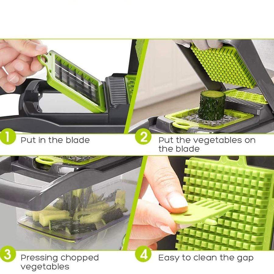 Veggie Chopper - Multi-Function Vegetable Chopper Set with Storage Container